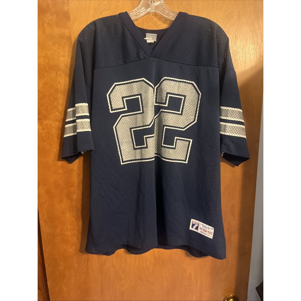 Vintage 90s Emmitt Smith #22 Dallas Cowboys Large Logo 7 Mesh Jersey XL